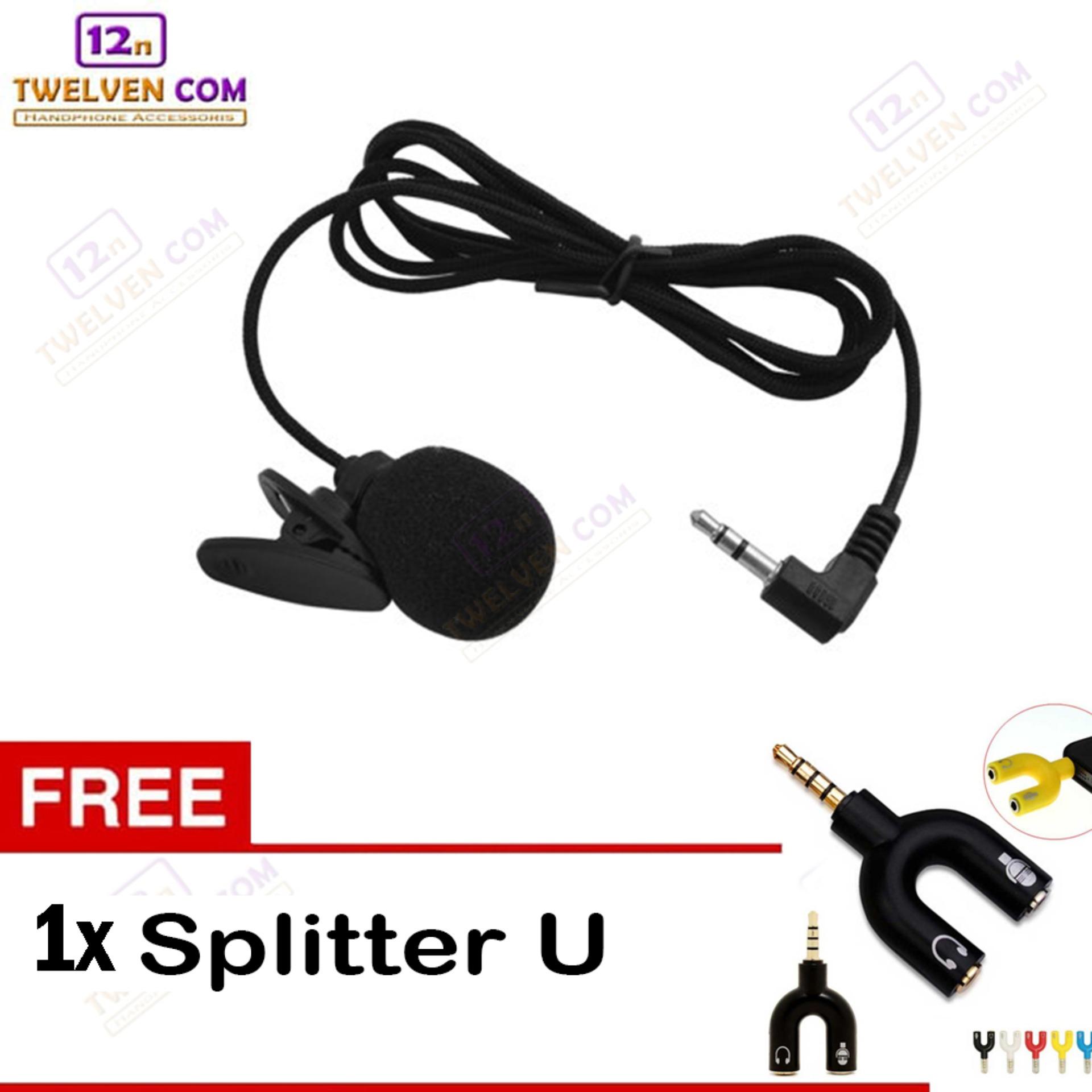 Twelven Paket Complit Mic Clip On / Microphone Eksternal for Hp / Laptop + Free Splitter U (For Mic & Hansdfree) Twelven Paket Complit Mic Clip On / Microphone Eksternal for Hp / Laptop + Free Splitter U (For Mic & Hansdfree)