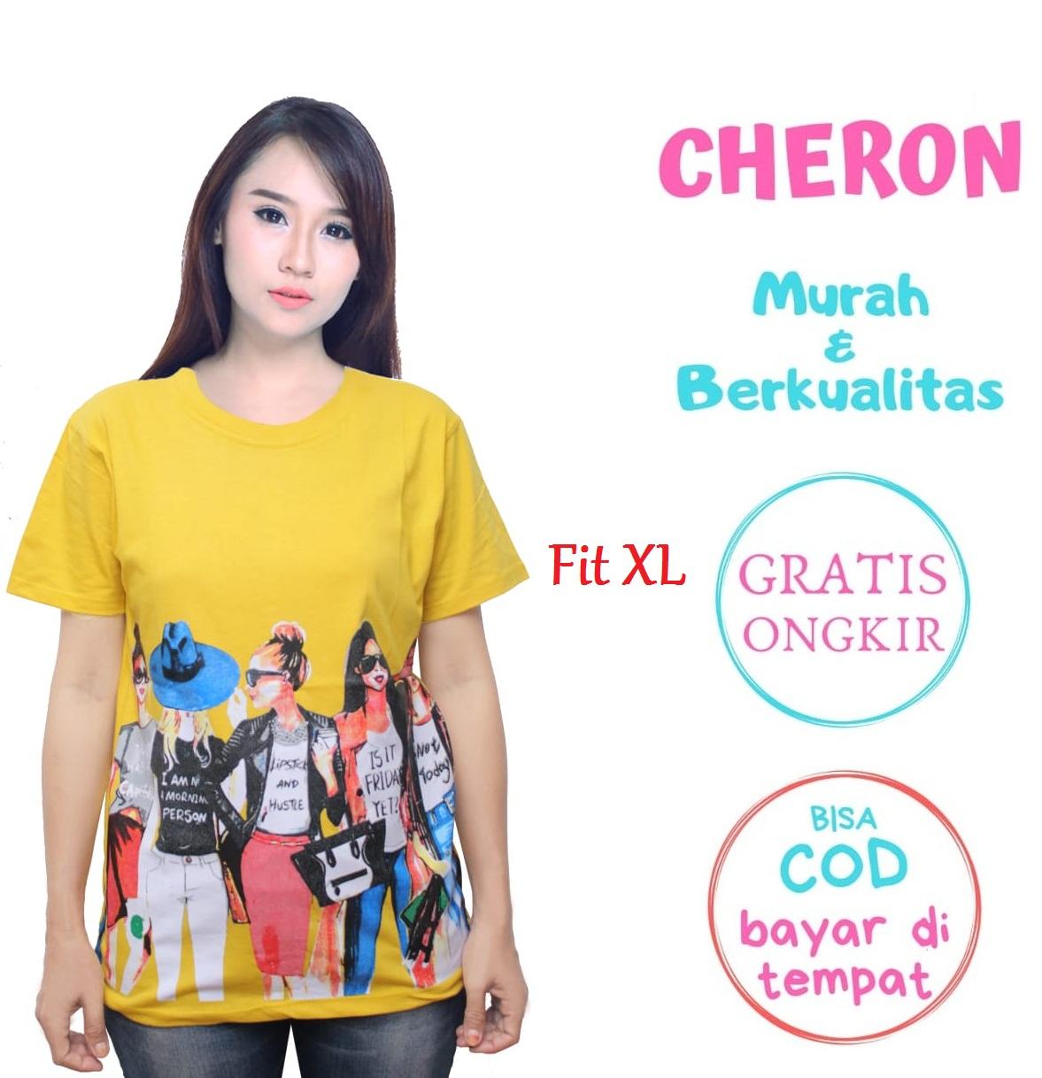 CHERON 17632 - Kaos Oblong Wanita Fit XL Real Pic Baju Distro Cewek Atasan Kekinian Murah Lengan Pendek Tumblr Tee Casual T-shirt Cotton Combed Tshirt Pakaian Remaja Dewasa Abg Untuk Olahraga Santai Jalan-jalan Olah Raga Sport Warna Khusus Kuning CHERON 17632 - Kaos Oblong Wanita Fit XL Real Pic Baju Distro Cewek Atasan Kekinian Murah Lengan Pendek Tumblr Tee Casual T-shirt Cotton Combed Tshirt Pakaian Remaja Dewasa Abg Untuk Olahraga Santai Jalan-jalan Olah Raga Sport Warna Khusus Kuning