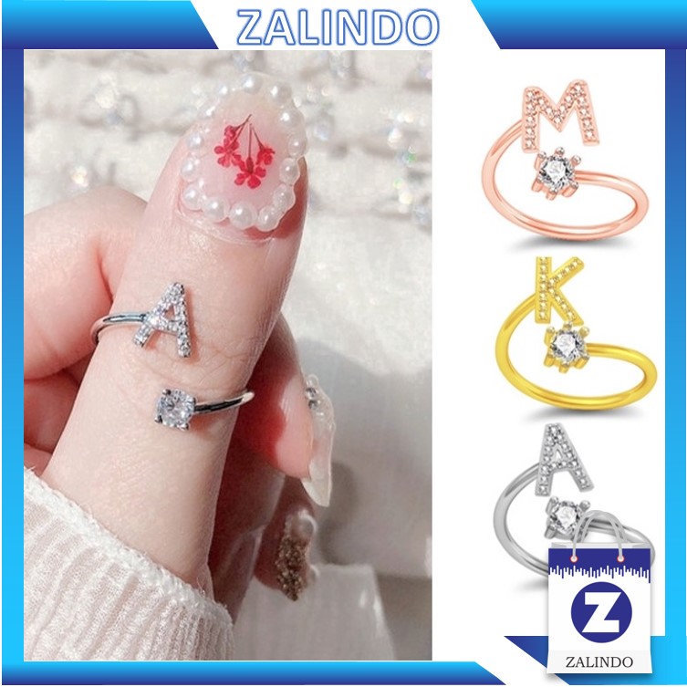 Zalindo - (SILVER) Cincin Huruf Silver Stainless / Cincin Alphabet / Fashion Perhiasan Wanita Zalindo - (SILVER) Cincin Huruf Silver Stainless / Cincin Alphabet / Fashion Perhiasan Wanita