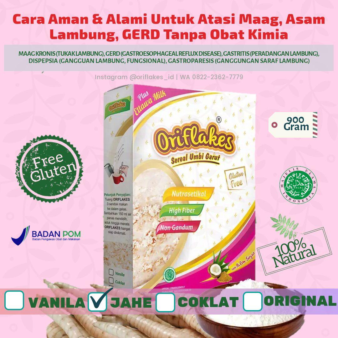 Oriflakes JAHE 900 gram Seral Umbi Garut GLUTEN FREE Terapi Asam Lambung MAAG KRONIS (Tukak Lambung) GERD (Gastroesophageal Reflux Disease) GASTRITIS (Peradangan Lambung) DISPEPSIA (Gangguan Lambung Fungsional) GASTROPARESIS (Ganggungan Saraf Lambun Oriflakes JAHE 900 gram Seral Umbi Garut GLUTEN FREE Terapi Asam Lambung MAAG KRONIS (Tukak Lambung) GERD (Gastroesophageal Reflux Disease) GASTRITIS (Peradangan Lambung) DISPEPSIA (Gangguan Lambung Fungsional) GASTROPARESIS (Ganggungan Saraf Lambun