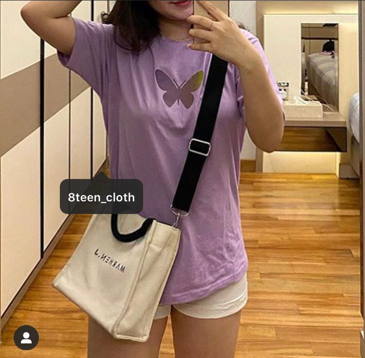 8TEEN- Kaos Wanita Butterfly Lilac Bahan Katun Tumblr Tee Wanita Kekinian 8TEEN- Kaos Wanita Butterfly Lilac Bahan Katun Tumblr Tee Wanita Kekinian