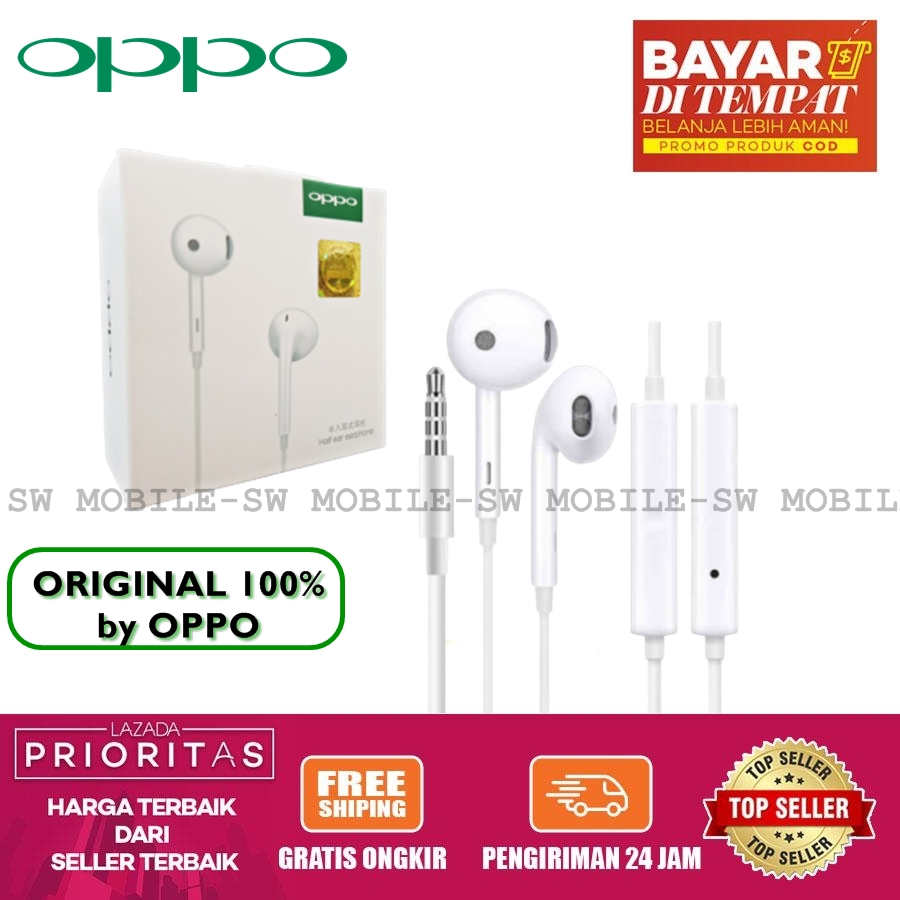 OPPO Original Headset / Earphone In-Ear R15 Super bass Jack 35mm for OPPO / Realme - Original 100% OPPO Original Headset / Earphone In-Ear R15 Super bass Jack 35mm for OPPO / Realme - Original 100%