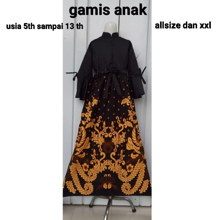 GAMIS BATIK ANAK PEREMPUAN MODERN DRESS BATIK MAXI DRESS GAMIS BATIK ANAK PEREMPUAN MODERN DRESS BATIK MAXI DRESS