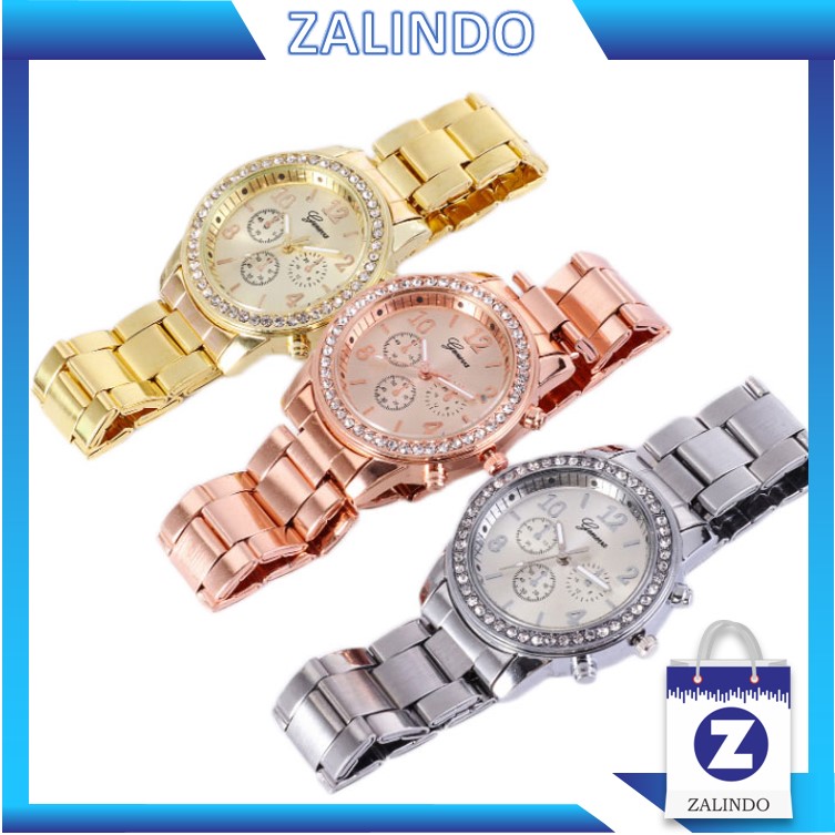 Zalindo Jam Tangan Geneva Wanita / Jam Tangan Fashion / Arloji / Jam Analog / Jam Quartz Zalindo Jam Tangan Geneva Wanita / Jam Tangan Fashion / Arloji / Jam Analog / Jam Quartz