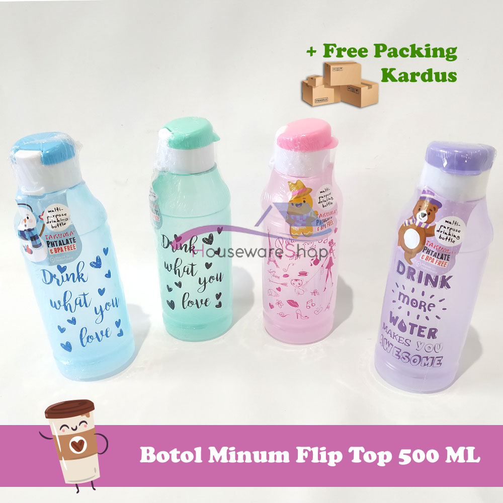 Botol Minum Flip Top Anak Souvenir Ulang Tahun Murah - 500 ML Botol Minum Flip Top Anak Souvenir Ulang Tahun Murah - 500 ML