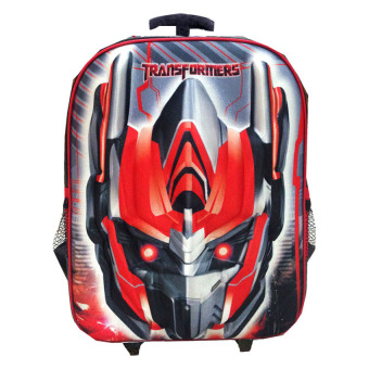BGC Transformer Optimus Prime 3D Hard Cover Tas Troley T Sekolah Anak - Merah