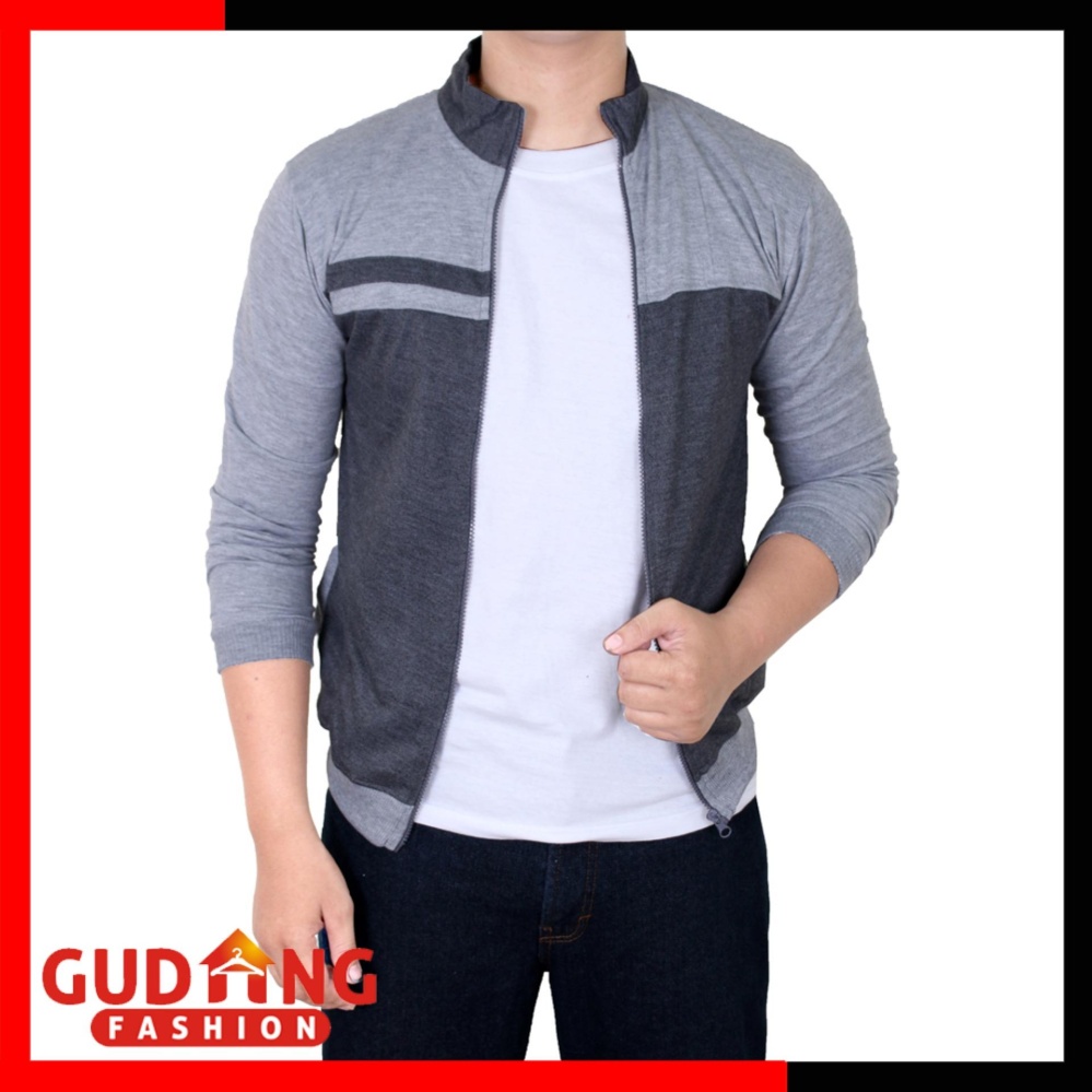 Gudang Fashion - Jaket Training Terbaru Pria - Abu Gudang Fashion - Jaket Training Terbaru Pria - Abu