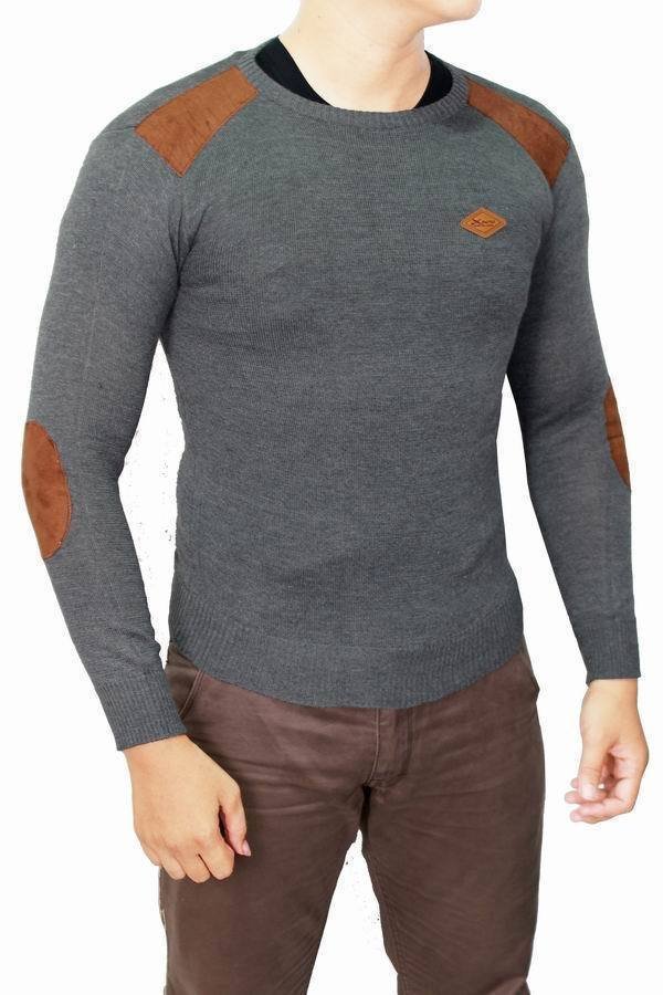 Gudang Fashion - Sweater Cardigan Pria - Abu Tua Gudang Fashion - Sweater Cardigan Pria - Abu Tua