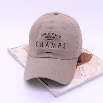 Topi Korea Fashion Style Musim Panas Topi Baseball Katun Kecil (Khaki cahaya)