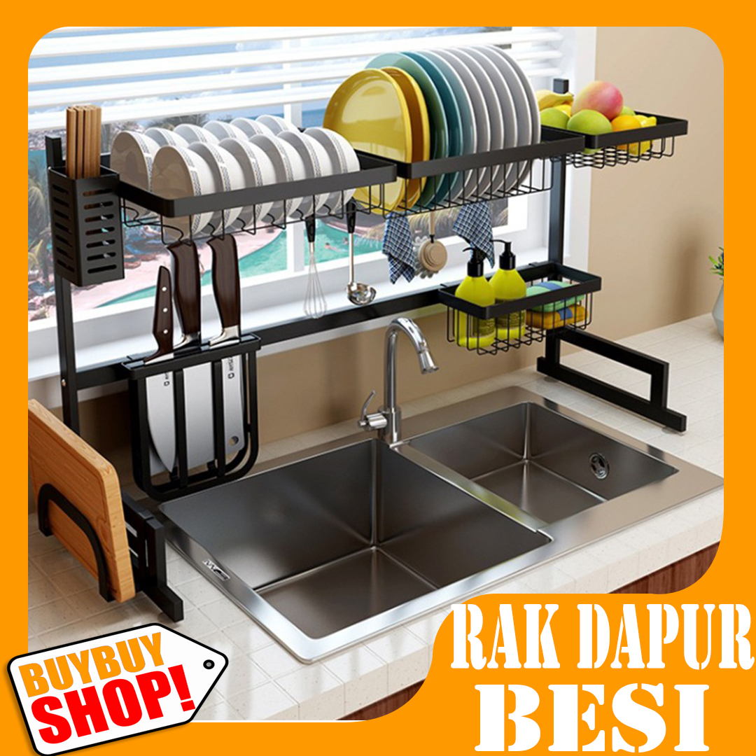Rak Dapur 2 Susun Hitam rak piring wastafel Rak Pengering Piring Pengelola Makanan / Alat Dapur / Kotak penyimpanan dapur dan aksesoris / Kotak penyimpanan dapur rack dan aksesoris Rak Dapur 2 Susun Hitam rak piring wastafel Rak Pengering Piring Pengelola Makanan / Alat Dapur / Kotak penyimpanan dapur dan aksesoris / Kotak penyimpanan dapur rack dan aksesoris