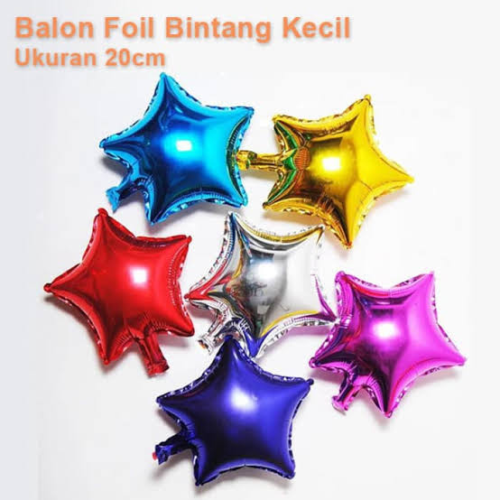 Balon Foil Bintang Kecil / Balon Foil Star / Balon Ulang Tahun / Balon HBD / Balon Wedding / Balon Valentine - 1 Pcs Balon Foil Bintang Kecil / Balon Foil Star / Balon Ulang Tahun / Balon HBD / Balon Wedding / Balon Valentine - 1 Pcs