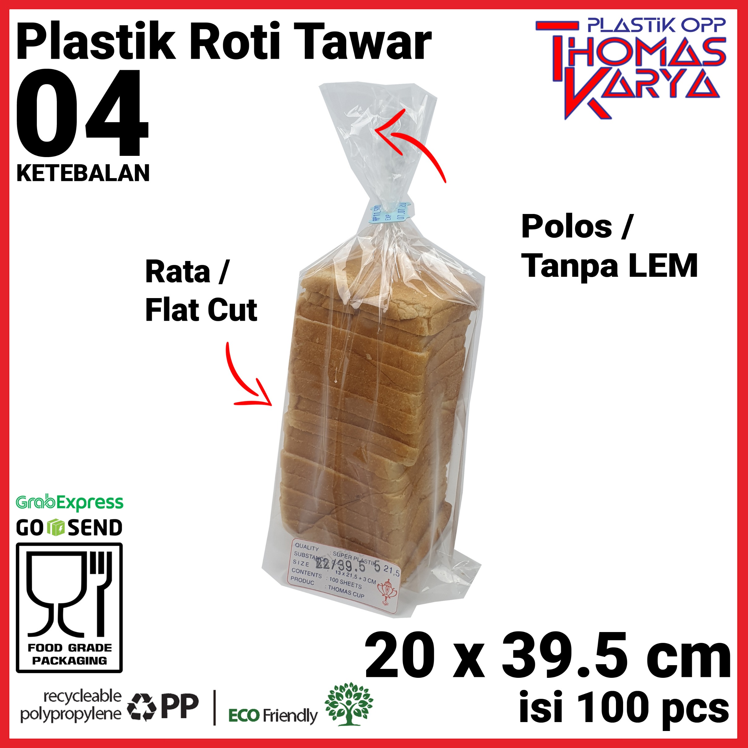 20x39.5 CM Plastik OPP TEBAL (POLOS) | Kantong Plastik OPP Roti Tawar | Plastik Roti Tawar | Kemasan Roti Tawar 20x39.5 CM Plastik OPP TEBAL (POLOS) | Kantong Plastik OPP Roti Tawar | Plastik Roti Tawar | Kemasan Roti Tawar