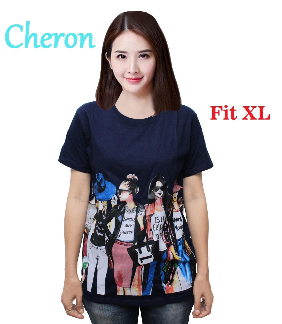 CHERON 16739 - Kaos Oblong Wanita Fit XL Real Pic Baju Distro Cewek Atasan Kekinian Murah Lengan Pendek Tumblr Tee Casual T-shirt Cotton Combed Tshirt Pakaian Remaja Dewasa Abg Untuk Olahraga Santai Jalan-jalan Olah Raga Sport Warna Khusus Navy CHERON 16739 - Kaos Oblong Wanita Fit XL Real Pic Baju Distro Cewek Atasan Kekinian Murah Lengan Pendek Tumblr Tee Casual T-shirt Cotton Combed Tshirt Pakaian Remaja Dewasa Abg Untuk Olahraga Santai Jalan-jalan Olah Raga Sport Warna Khusus Navy