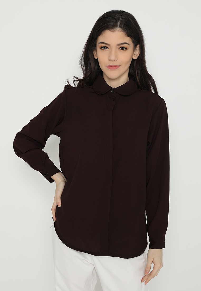Kemeja Basic Motif Polos Fashion Hijab Wanita/Kemeja Terbaru/Kemeja Formal dan Casual Kemeja Basic Motif Polos Fashion Hijab Wanita/Kemeja Terbaru/Kemeja Formal dan Casual