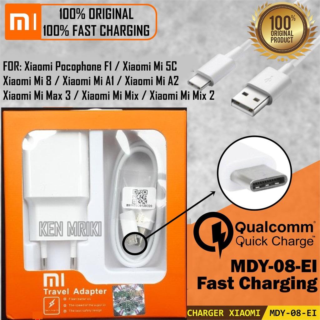 Charger Xiaomi Fast Charging / Quick Charger 3.0 MDY-08-EI USB Type C for Xiaomi Redmi Note 8 / POCOPHONE F1 / Mi6 / Mi Mix - ORIGINAL 100% Charger Xiaomi Fast Charging / Quick Charger 3.0 MDY-08-EI USB Type C for Xiaomi Redmi Note 8 / POCOPHONE F1 / Mi6 / Mi Mix - ORIGINAL 100%