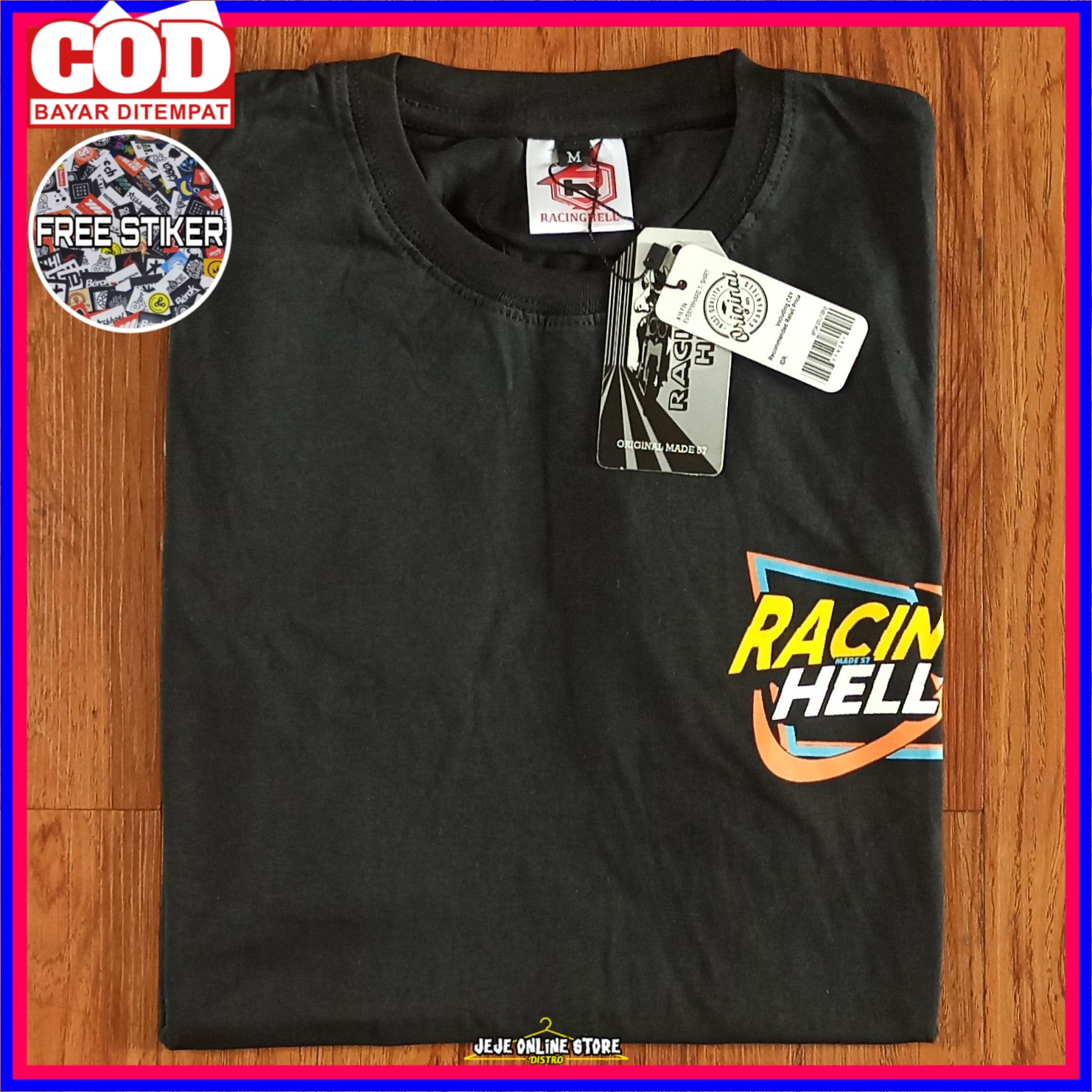KAOS RACING HELL KAOS BIKERS RACING TEES SABLON DEPAN BELAKANG RH001 FREE STIKER KAOS RACING HELL KAOS BIKERS RACING TEES SABLON DEPAN BELAKANG RH001 FREE STIKER