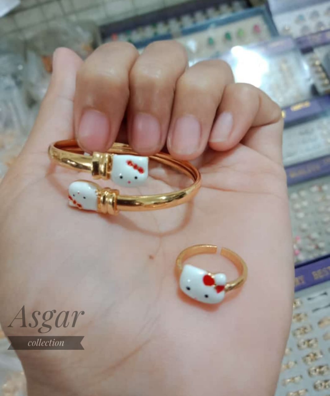 gelang set cincin anak hellokitty gelang set cincin anak hellokitty