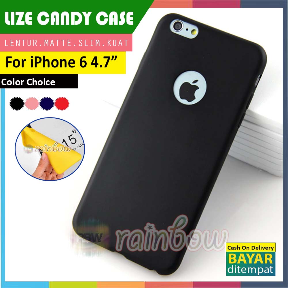 Lize Apple Iphone6 / Iphone 6 / Iphone 6G / Iphone 6S Ori Ukuran 4.7 inch / Softshell / Jelly Case / Soft Case / Soft Back Case / Silicone / Silicon / Silikon / Case Iphone / Case HP / Casing Handphone Iphone 6 - Hitam Lize Apple Iphone6 / Iphone 6 / Iphone 6G / Iphone 6S Ori Ukuran 4.7 inch / Softshell / Jelly Case / Soft Case / Soft Back Case / Silicone / Silicon / Silikon / Case Iphone / Case HP / Casing Handphone Iphone 6 - Hitam