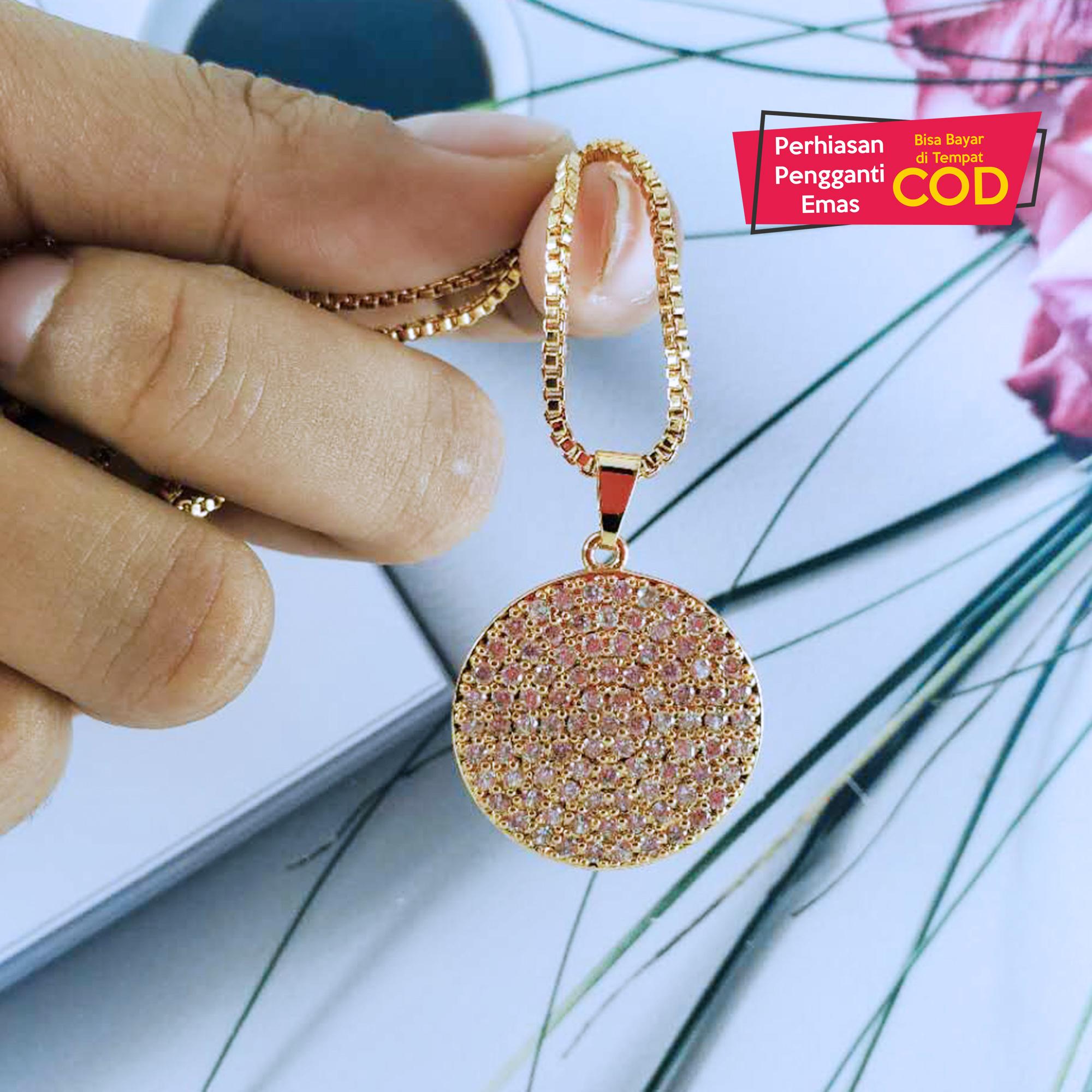 Perhiasan Pengganti Emas - Set Kalung Liontin Permata LP4 Perhiasan Pengganti Emas - Set Kalung Liontin Permata LP4