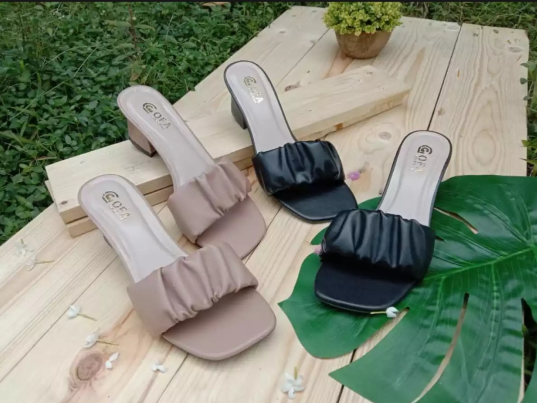 sepatu kakiku-chunky heels kerut manohara terbaru/hak heels terlaris sepatu kakiku-chunky heels kerut manohara terbaru/hak heels terlaris