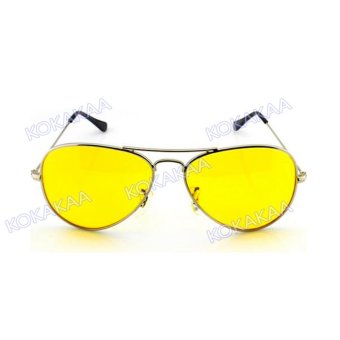 Vision X Aviator Design Kacamata Penerang Malam Hari Glasses - Silver
