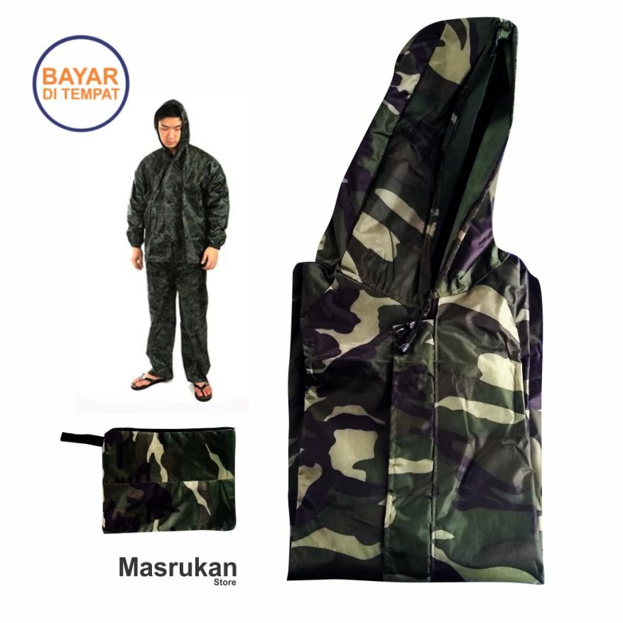 Jas Hujan Militer / Jas Hujan Karet / Jas Hujan Tebal / Jas Hujan Pria / Jas Hujan Wanita TNI Loreng - Garang Jas Hujan Militer / Jas Hujan Karet / Jas Hujan Tebal / Jas Hujan Pria / Jas Hujan Wanita TNI Loreng - Garang
