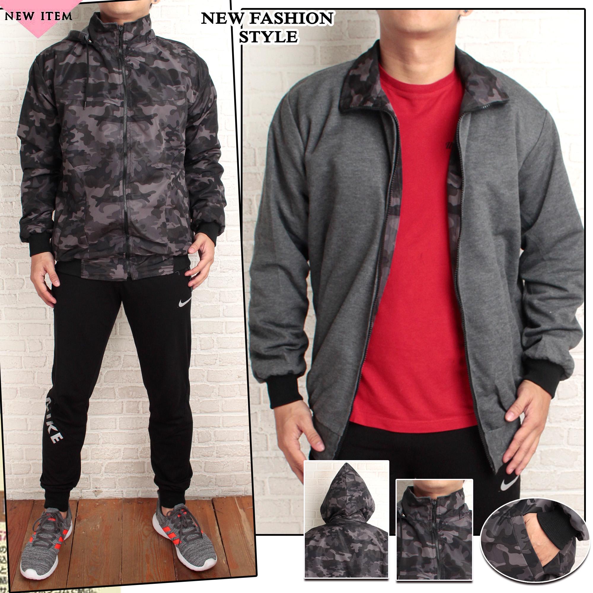 FAHIM STORE jaket pria loreng bolak-balik/Jaket Pria Bolak Balik Jaket Parasut Pria Mens Jacket Windproof Jaket Pria Wanita Tahan Angin Jaket Motor Hangout Fashion Jacket L / XL - AX0022 FAHIM STORE jaket pria loreng bolak-balik/Jaket Pria Bolak Balik Jaket Parasut Pria Mens Jacket Windproof Jaket Pria Wanita Tahan Angin Jaket Motor Hangout Fashion Jacket L / XL - AX0022