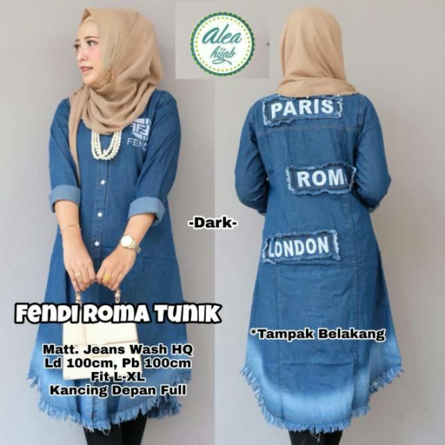 Fenita Atasan Wanita Blouse Lengan Panjang Jeans Cantik - Atasan Blouse Korea Wanita Busui Kekinian - Long Tunik Muslim Jeans - Baju Denim Wanita Terbaru Fenita Atasan Wanita Blouse Lengan Panjang Jeans Cantik - Atasan Blouse Korea Wanita Busui Kekinian - Long Tunik Muslim Jeans - Baju Denim Wanita Terbaru