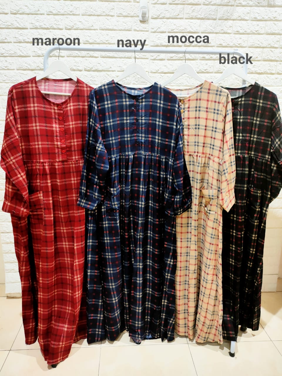 Gamis Jumbo Xxxxl Corak Kotak Dengan Ld 125 Cm Gamis Jumbo Xxxxl Corak Kotak Dengan Ld 125 Cm