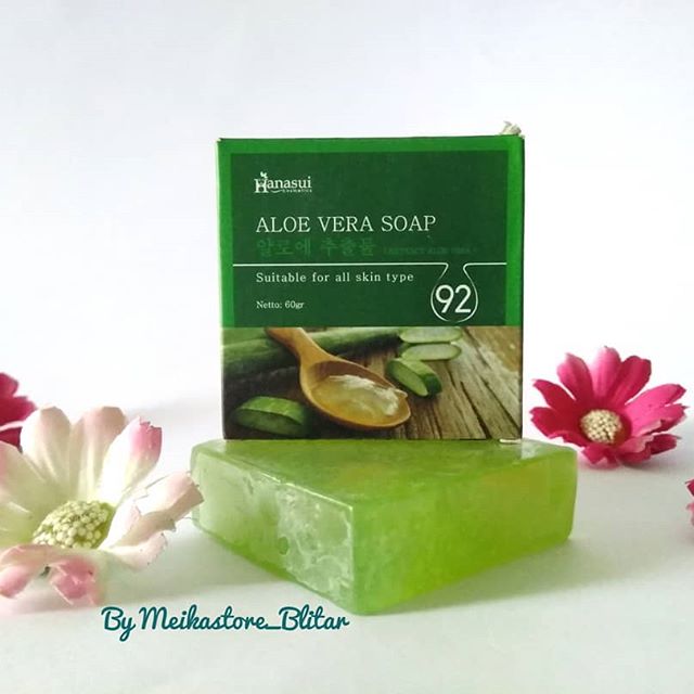 SABUN HANASUI ALOEVERA SOAP - 60gr ORIGINAL / sabun lidah buaya / pemutih wajah / sabun wajah / muka / pembersih / perawatan / badan / sabun aloevera SABUN HANASUI ALOEVERA SOAP - 60gr ORIGINAL / sabun lidah buaya / pemutih wajah / sabun wajah / muka / pembersih / perawatan / badan / sabun aloevera