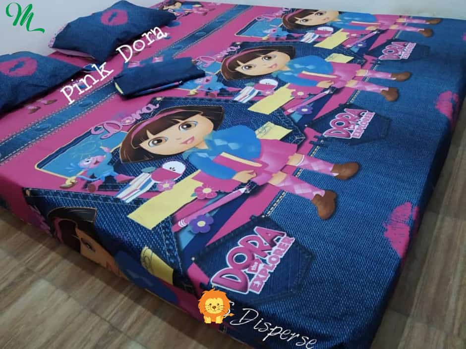 Sprei Cartoon Other Dora Murah No. 1 King Size 180 / No. 2 Queen Size 160 / No. 3 Double 120 / Super King 200 - Dora Sprei Cartoon Other Dora Murah No. 1 King Size 180 / No. 2 Queen Size 160 / No. 3 Double 120 / Super King 200 - Dora