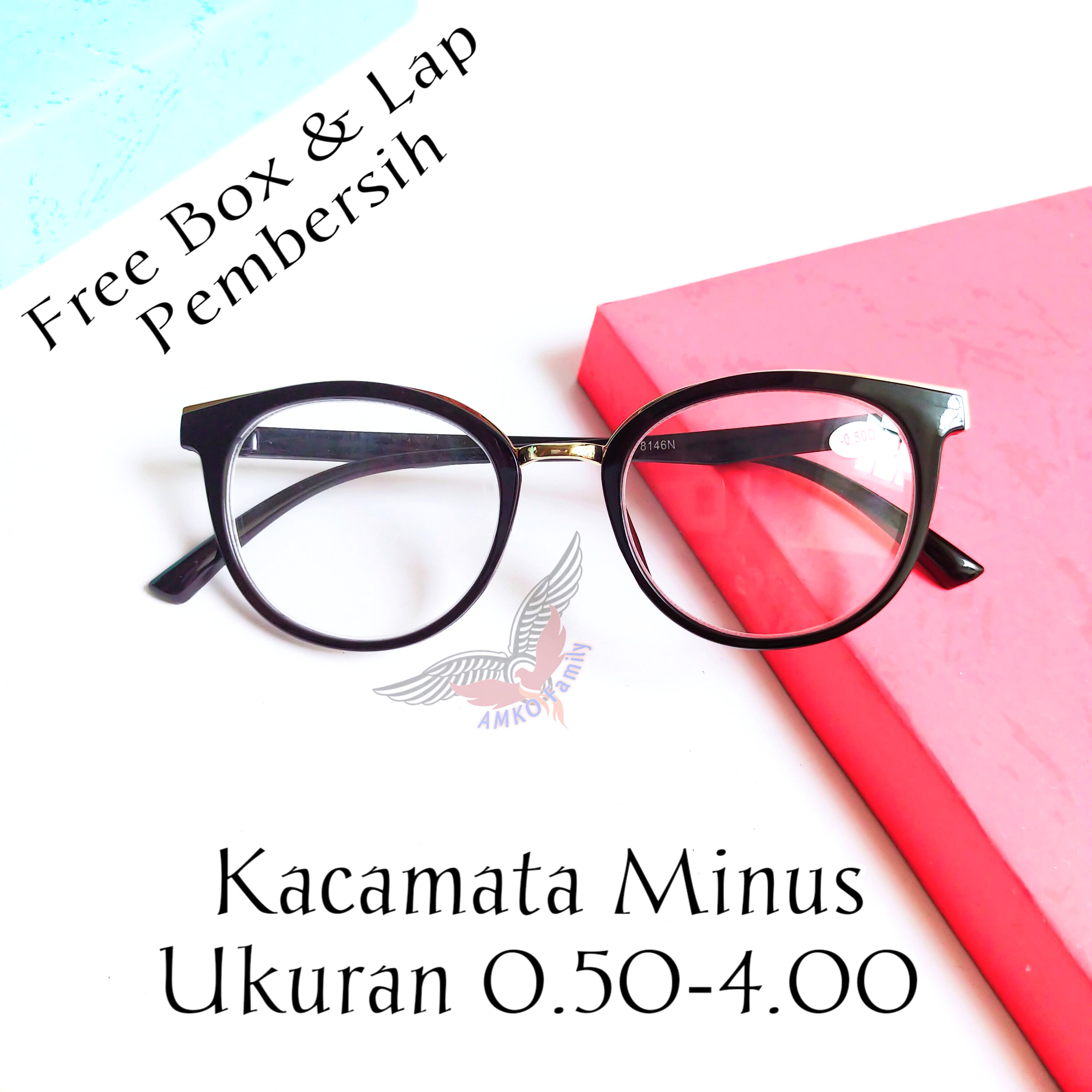 QUEEN MINUS(-) Kacamata Minus Jarak Jauh Oval Retro List Gold 0.50-4.00 Free Box Dan Lap Pembersih QUEEN MINUS(-) Kacamata Minus Jarak Jauh Oval Retro List Gold 0.50-4.00 Free Box Dan Lap Pembersih