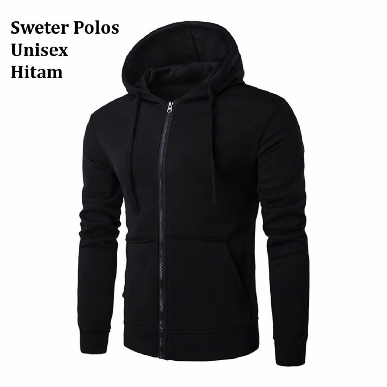 FAHIM STORE - Jaket Sweater Hoodie Zipper Sleting Polos Bahan Fleece FAHIM STORE - Jaket Sweater Hoodie Zipper Sleting Polos Bahan Fleece