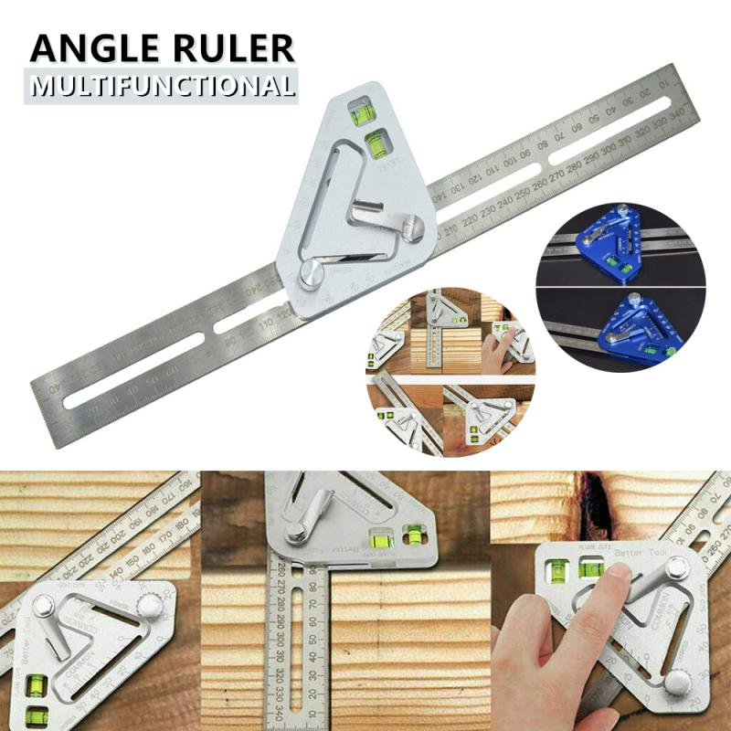 【In Stock】Penggaris segitiga aluminium multifungsi alat ukur alat pertukangan kayu revolusioner 【In Stock】Penggaris segitiga aluminium multifungsi alat ukur alat pertukangan kayu revolusioner