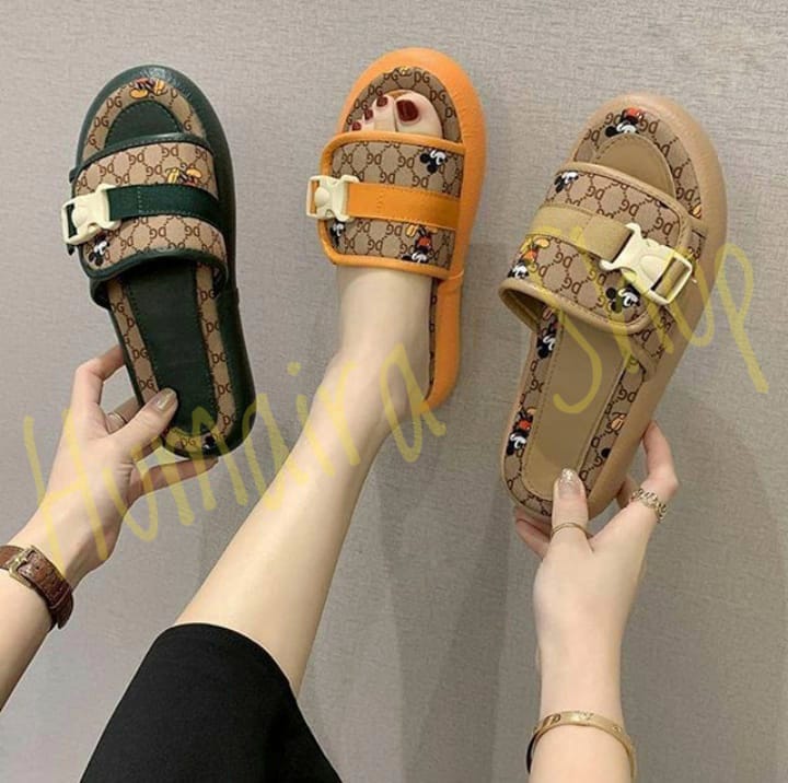 Sandal wanita | sandal selop motif mickey mouse | sandal flat kekinian | by Humaira shop Sandal wanita | sandal selop motif mickey mouse | sandal flat kekinian | by Humaira shop