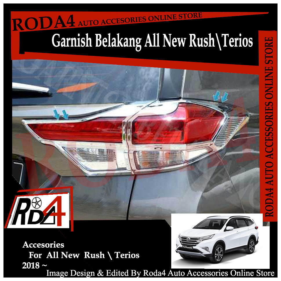 Garnish List Lampu Belakang All New Rush Terios 2018 Chrome Garnish List Lampu Belakang All New Rush Terios 2018 Chrome