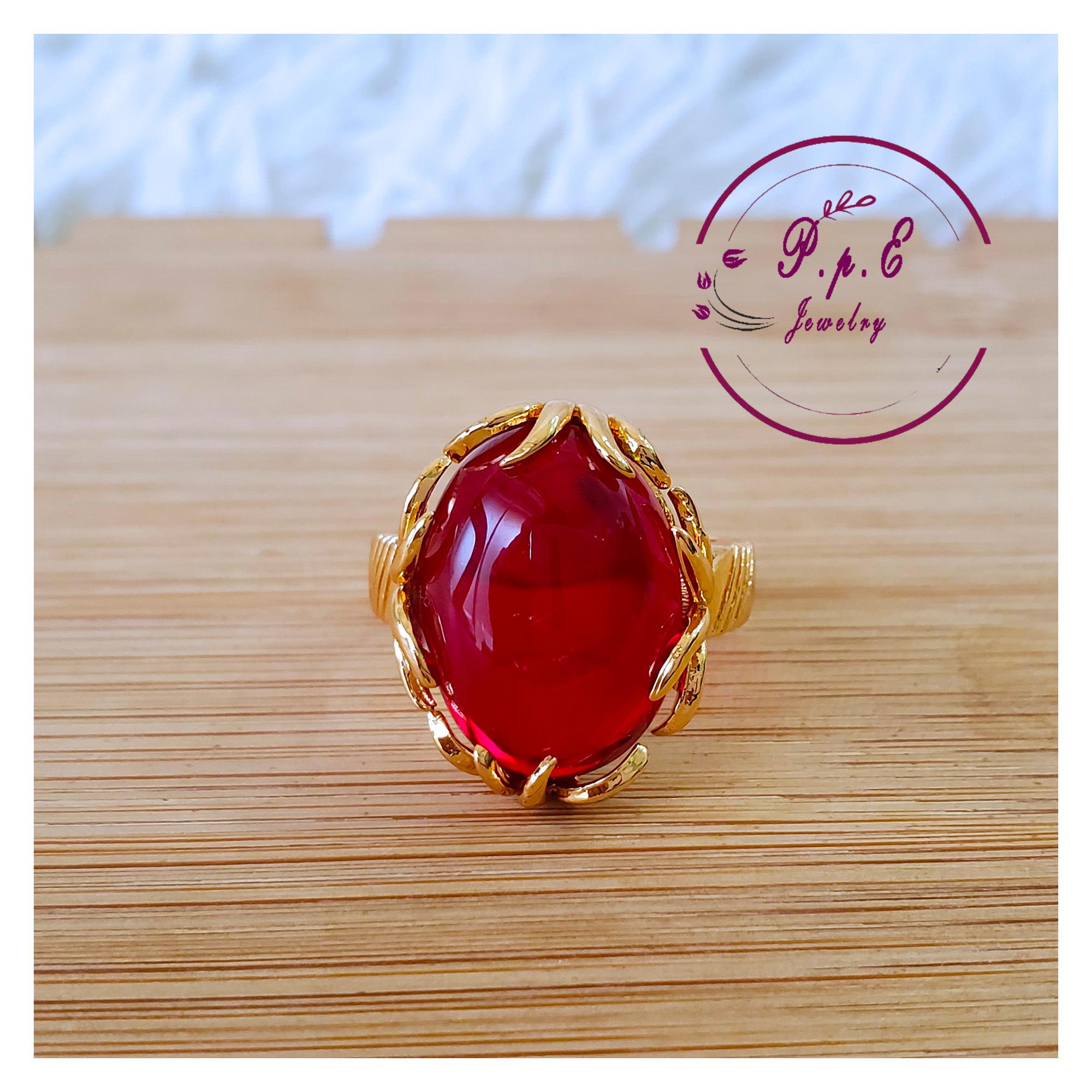 Cincin Batu Permata merah Cantik Berlian Sapphire Cincin Batu Permata merah Cantik Berlian Sapphire