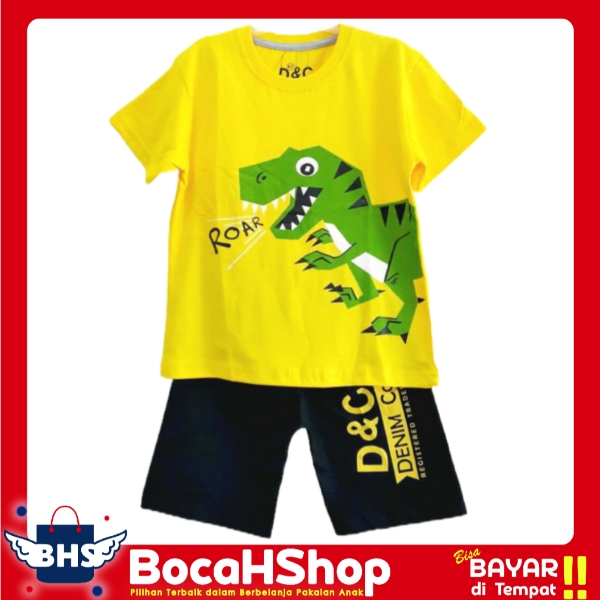 BOCAH SETELAN ANAK LAKI DINO ROAR YELLOW UMUR 1-10 TAHUN BOCAH SETELAN ANAK LAKI DINO ROAR YELLOW UMUR 1-10 TAHUN