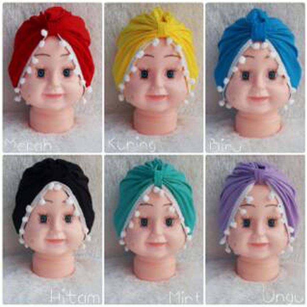 turban bayi hijab bayi penutup kepala renda berbagai warna turban bayi hijab bayi penutup kepala renda berbagai warna