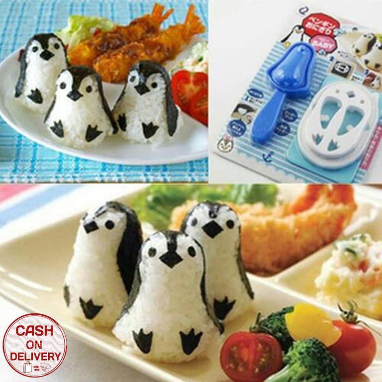 Kado Unik-- Penguin Set Rice Mold / Alat Pencetak Nasi Pinguin / Pinguin Bento Rice Maker Cutter Mold / Cetakan Nasi Bento Karakter Murah / Kado Ulang Tahun Kado Unik-- Penguin Set Rice Mold / Alat Pencetak Nasi Pinguin / Pinguin Bento Rice Maker Cutter Mold / Cetakan Nasi Bento Karakter Murah / Kado Ulang Tahun
