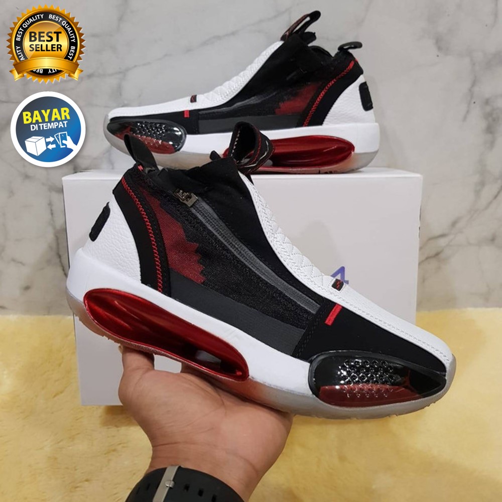 Sepatu Basket Air Jordan 34 Red Orbit Zipper (Black White Red) / Air Jordan XXXIV - Sepatu Pria - Sepatu Original - Sepatu Import - Bisa Bayar Di Tempat COD Sepatu Basket Air Jordan 34 Red Orbit Zipper (Black White Red) / Air Jordan XXXIV - Sepatu Pria - Sepatu Original - Sepatu Import - Bisa Bayar Di Tempat COD