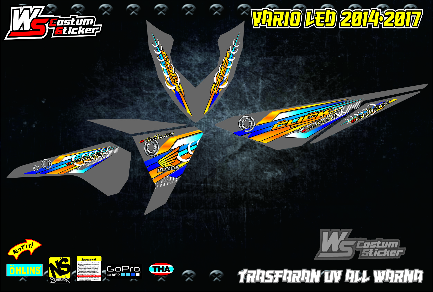 STRIPING VARIO LED TRANSPARAN UV STICKER HONDA VARIO DISEN E STRIPING VARIO LED TRANSPARAN UV STICKER HONDA VARIO DISEN E