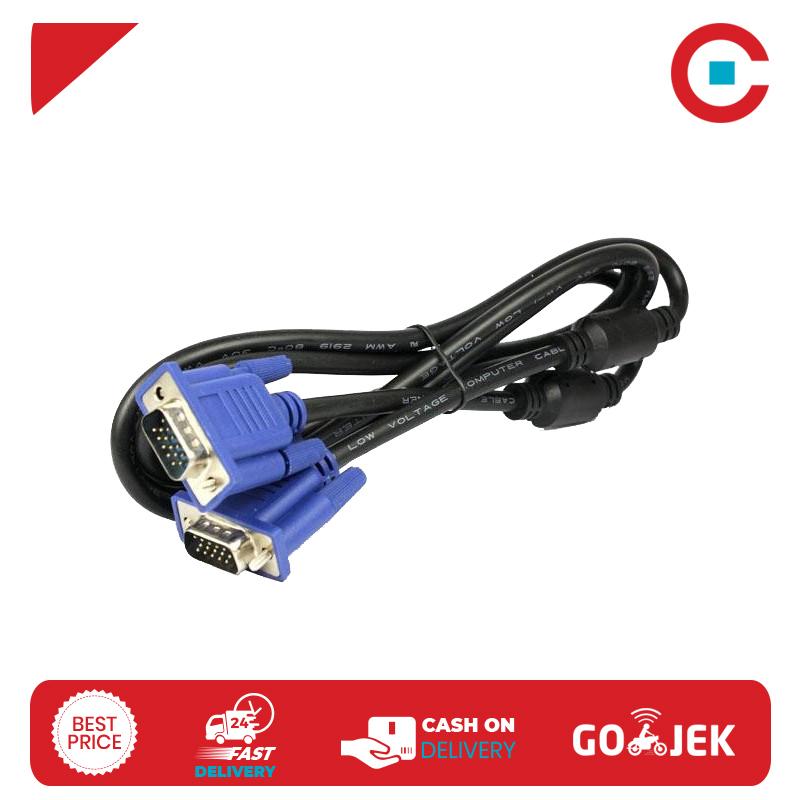 Kabel Cable VGA to VGA 1.5 Meter Semi original Hitam Kabel Cable VGA to VGA 1.5 Meter Semi original Hitam