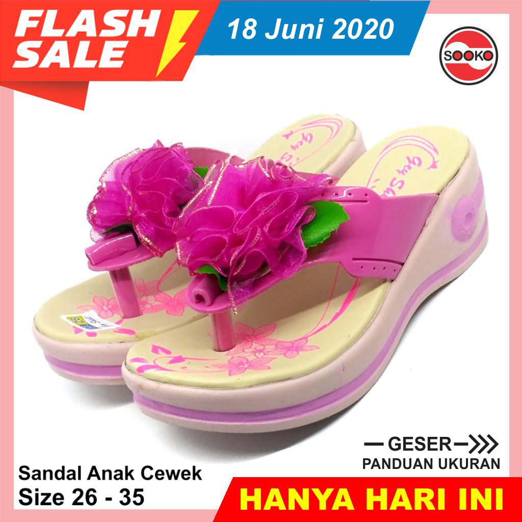 Sooko - Sandal Anak Perempuan Murah Sandal Anak Cewek Sandal Pesta Anak Perempuan GSLBUNGA Sendal Anak Sendal Tinggi Anak Perempuan Sendall Jepit Anak Perempuan Sooko - Sandal Anak Perempuan Murah Sandal Anak Cewek Sandal Pesta Anak Perempuan GSLBUNGA Sendal Anak Sendal Tinggi Anak Perempuan Sendall Jepit Anak Perempuan