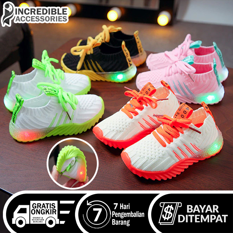 Sepatu Anak LED 018 LED Sneakers Trendi Slip On Sport Anak Perempuan/Laki-Laki Cewe Sepatu Nyala Kets Anak Cewek/Cowok Sepatu Anak LED 018 LED Sneakers Trendi Slip On Sport Anak Perempuan/Laki-Laki Cewe Sepatu Nyala Kets Anak Cewek/Cowok