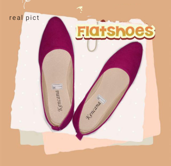Flatshoes mahkota polos fanta 002 Flatshoes mahkota polos fanta 002