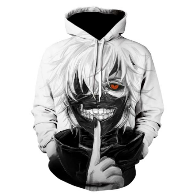 kaneki tokyo ghoul fullprint sweater hoodie jaket anime kaneki tokyo ghoul fullprint sweater hoodie jaket anime