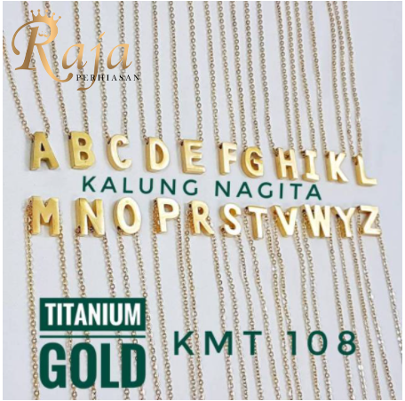 Kalung Titanium Model A-Z Nagita Gold Anti Luntur Kalung Titanium Model A-Z Nagita Gold Anti Luntur