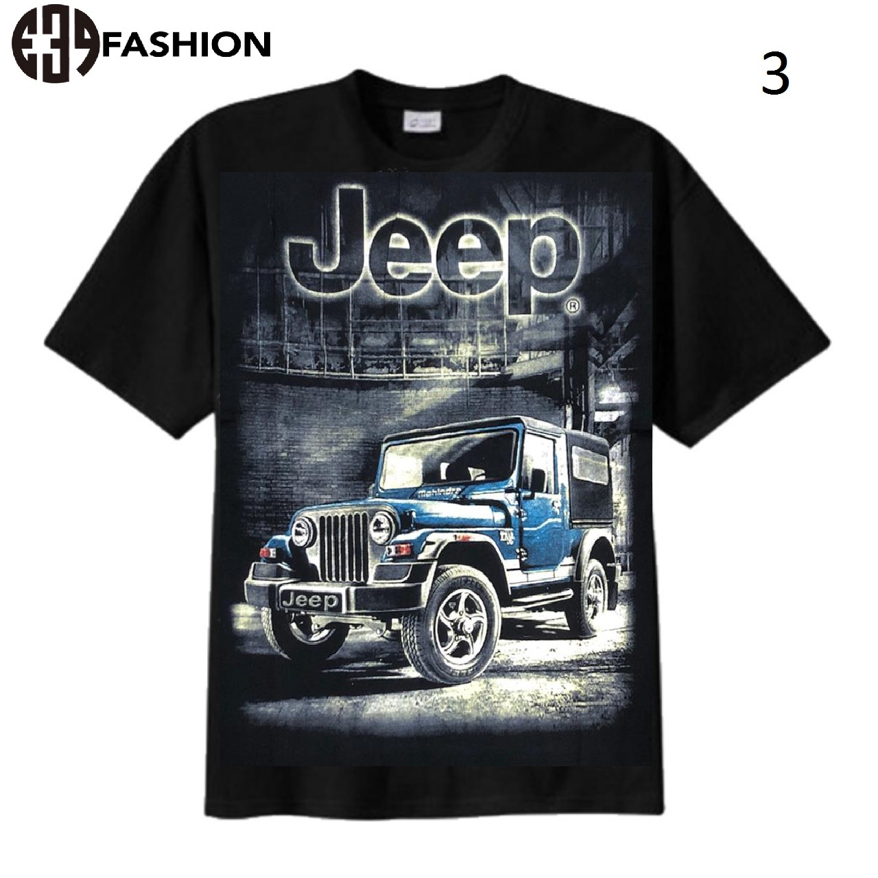 E39 - Kaos Distro/T-Shirt Khusus Hitam Motif Jeep E39 - Kaos Distro/T-Shirt Khusus Hitam Motif Jeep