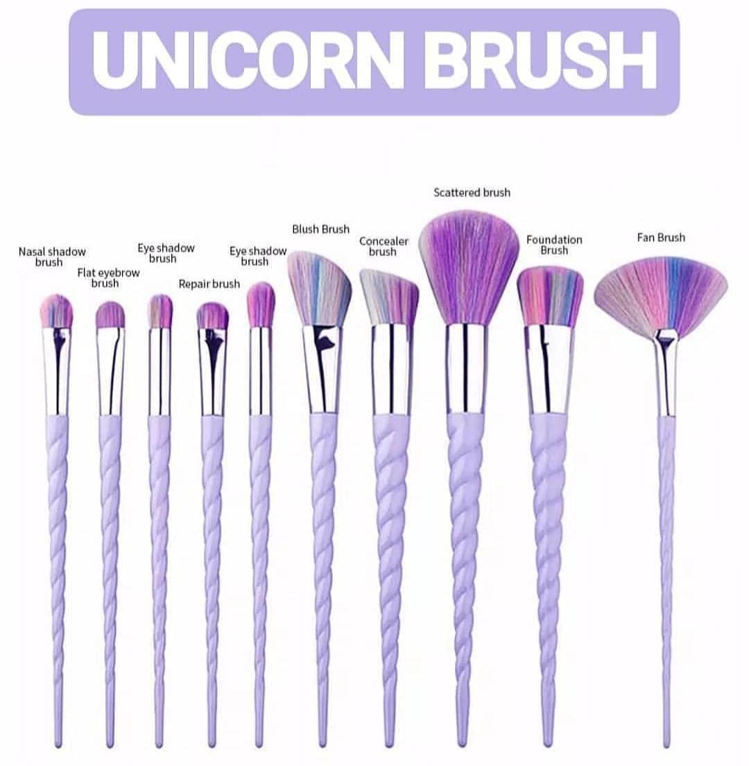 JBS New York Kuas Makeup Brush 10 Set - Make Up Set isi 10 Brush Unicorn Purple / K080 JBS New York Kuas Makeup Brush 10 Set - Make Up Set isi 10 Brush Unicorn Purple / K080